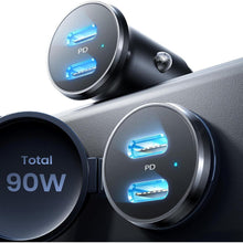 LISEN 90W Auto Ladegerät USB C Verteiler PD45W Schwarz