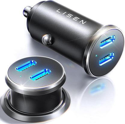 LISEN 90W Zigarettenanzünder USB C Verteiler 12v Steckdose PD45W Auto