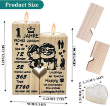 1. Jahrestag Holz Kerzenhalter Herzform Deko Geschenk