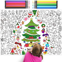 Ausmaltischdecke Weihnachten +12 Farbstifte für KinderBilden
