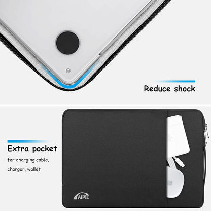 AIPIE Laptoptasche 17,3 Zoll Schutz Hülle mit Griff 2 Fach Notebooktasche Schwarz