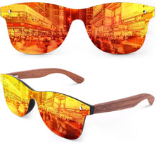Polarisierte Retro Holz Sonnenbrille UV400 Handgefertigt