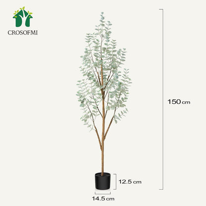 Kunstpflanze Eukalyptus 150 cm Kunstpflanzen Fake Plant im Topf