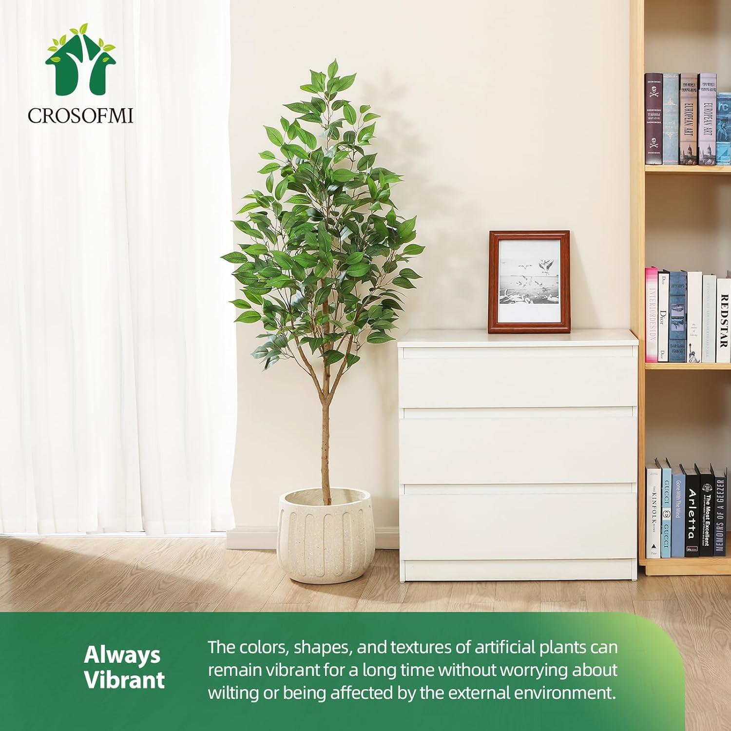 Künstliche Ficus Pflanze 150cm Groß Indoor Outdoor Deko Moderne Haus Büro Garten