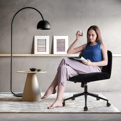 Bürostuhl ohne Armlehnen Höhenverstellbarer Drehstuhl