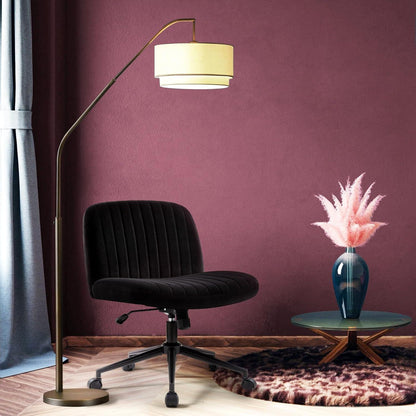 Ergonomischer Bürostuhl Stoffpolsterung höhenverstellbar mit Rollen