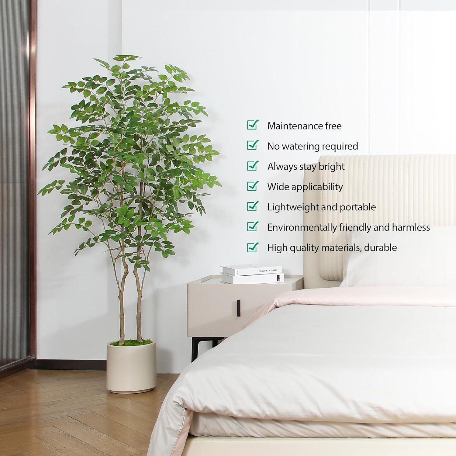 Künstliche Pflanze Tropisch 150cm groß Plastik im Topf Wohnzimmer Deko