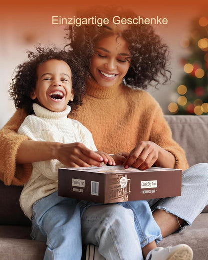 ROKR 3D Holzmodell Bausatz Stadt Straßenbahn Klassiker 1:24