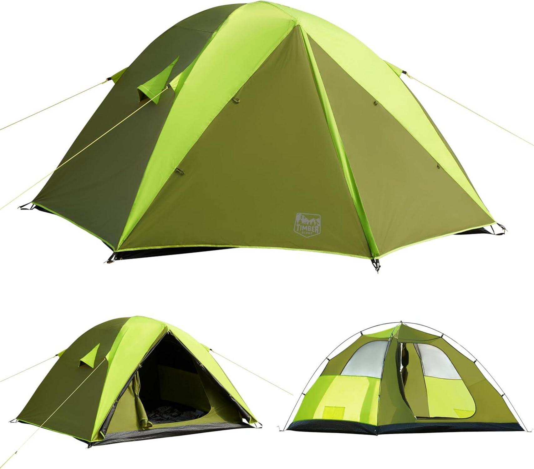 TIMBER RIDGE Camping Zelt 4 Personen Blackout 3000mm