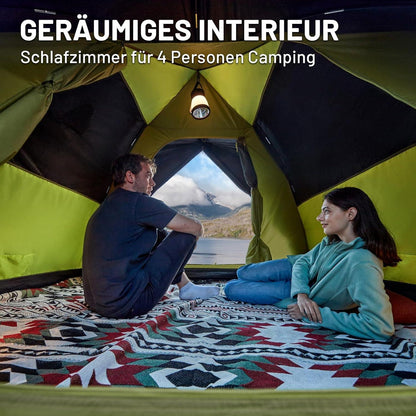 TIMBER RIDGE Camping Zelt 4 Personen Blackout wasserdicht 3000mm