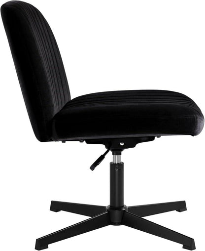 IWMH Bürostuhl ohne Armlehnen Schreibtischstuhl Schwarz
