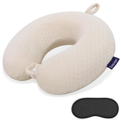 Memory Foam Reisekissen – Komfortabler Nackenkissen für Flugzeug, Auto & Zug