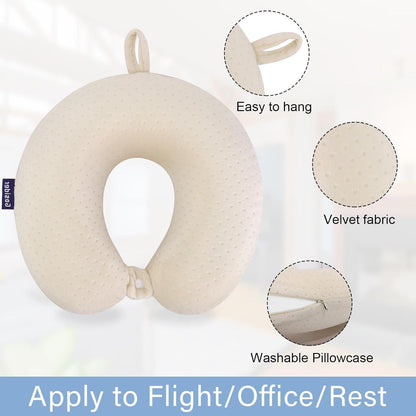 Memory Foam Reisekissen – Komfortabler Nackenkissen für Flugzeug, Auto & Zug