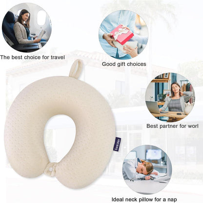 Memory Foam Reisekissen – Komfortabler Nackenkissen für Flugzeug, Auto & Zug