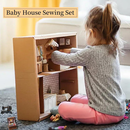 Miniatur Nähmaschine Nähkästchen 3-Schicht Deko Weihnachten