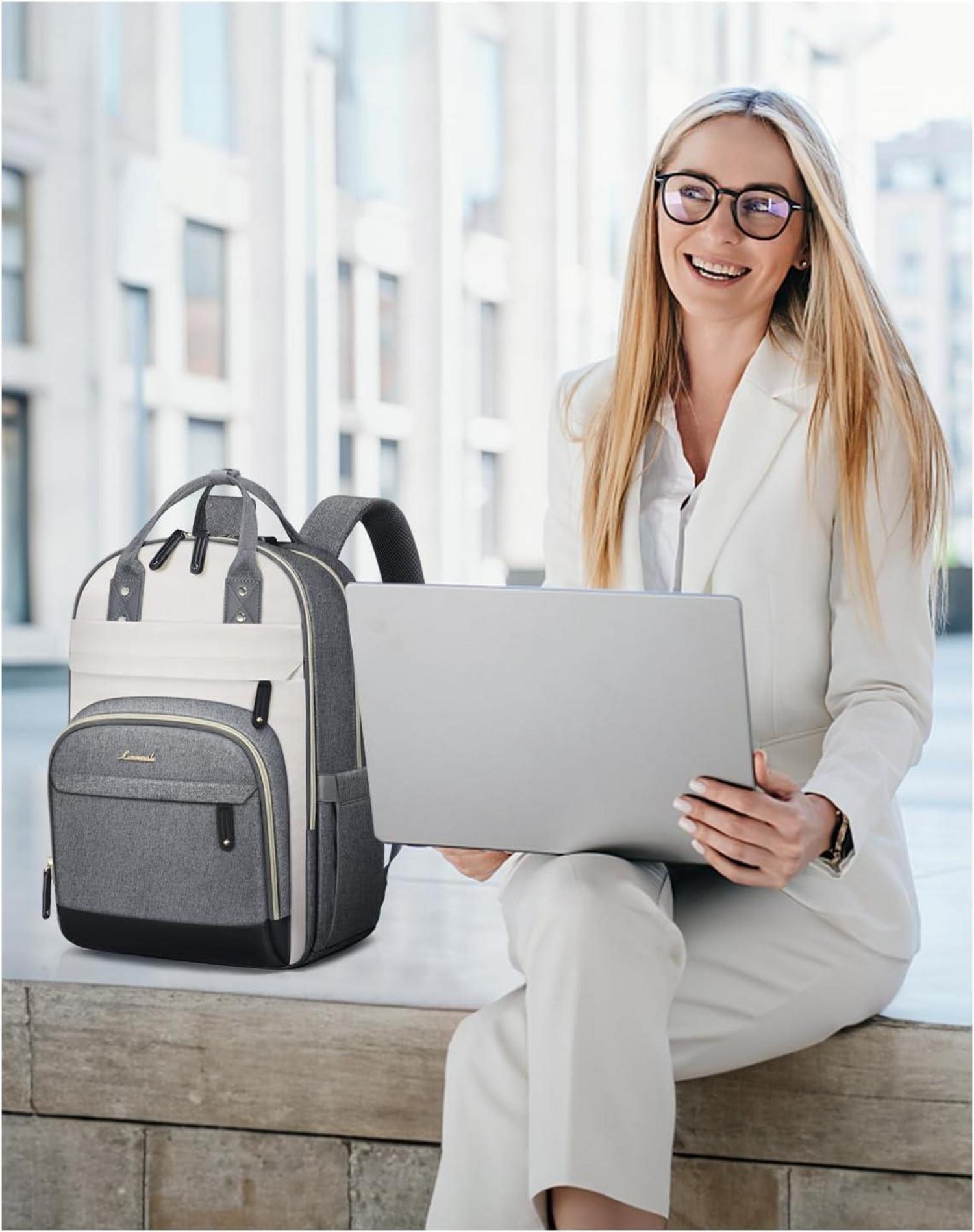 Großer Damen Rucksack 17 Zoll Laptopfach wasserdicht School Bag