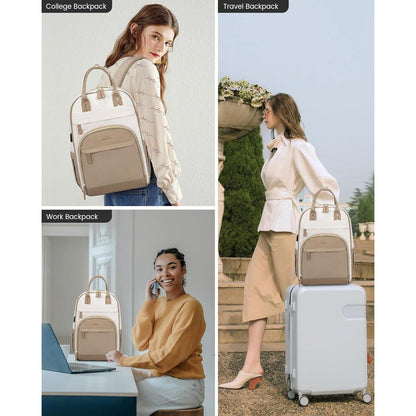 Damen Rucksack 15.6 Zoll Laptopfach Wasserdicht Schultasche