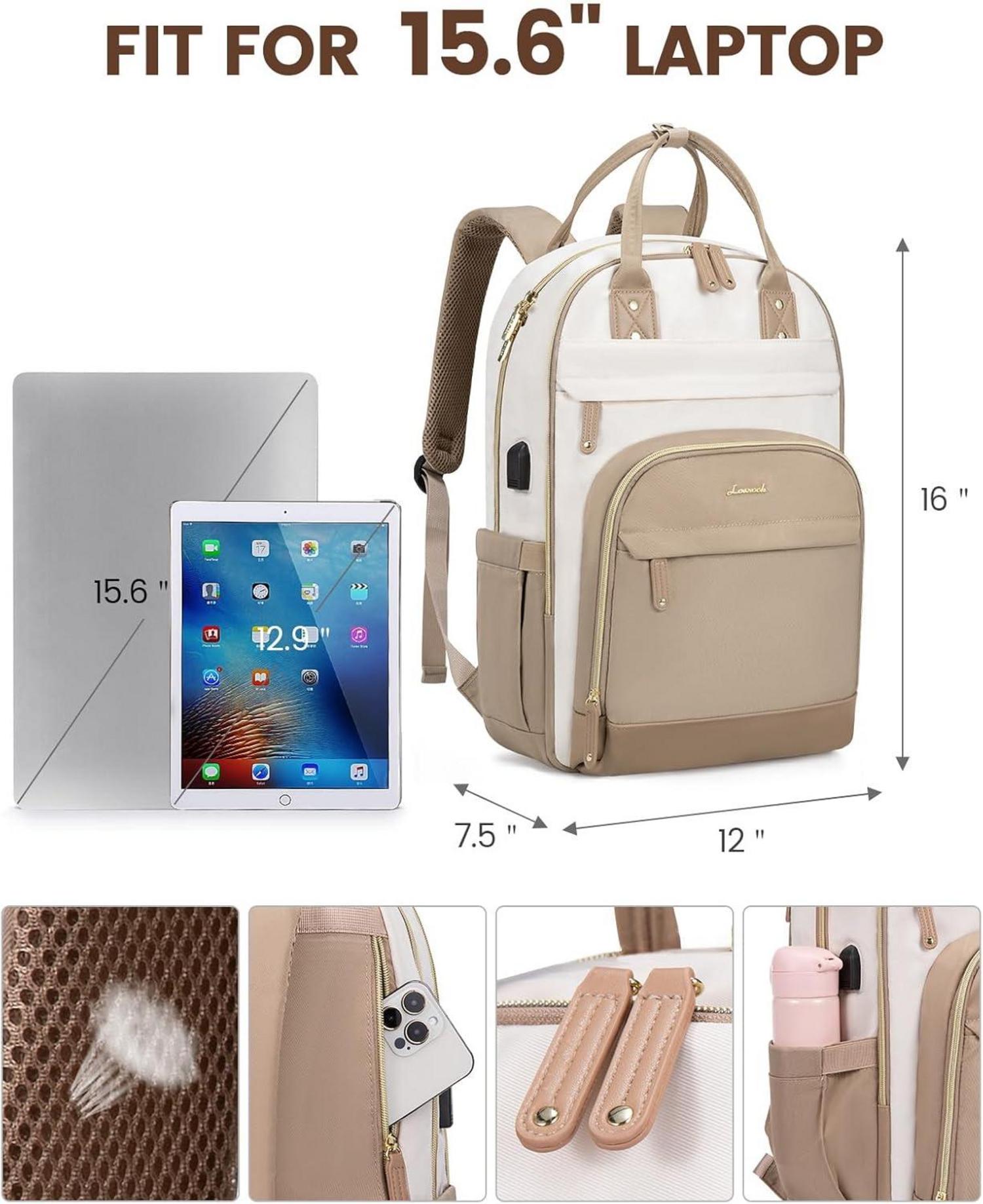 Laptop Rucksack 15.6 Zoll Wasserdicht Schulrucksack Mädchen Handgepäck