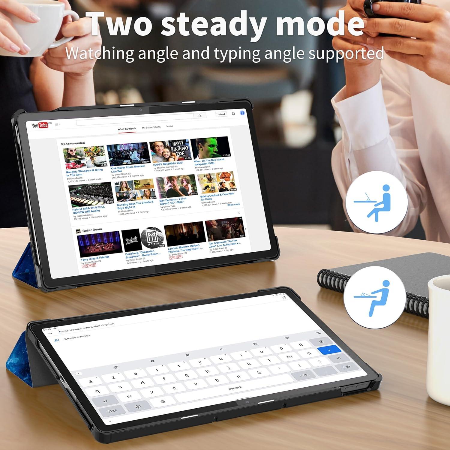 Lenovo Tab P11 (2nd Gen) Hülle 11.5 Zoll 2022 mit Schutzfolie und Standfunktion