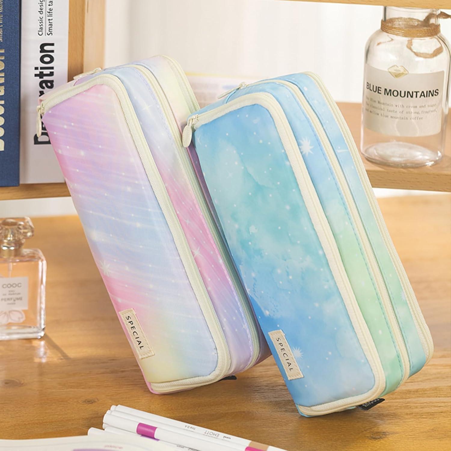 Federmäppchen Etui Stifte Schule Büro Mädchen Teenager Mädchen Blau