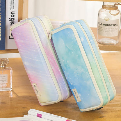 Federmäppchen Etui Stifte Schule Büro Mädchen Teenager Mädchen Blau