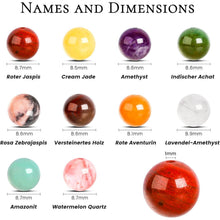 200 Stück Natürliche Edelsteine 8mm Runde Perlen 10 Farben