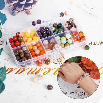 200 Stück Natürliche Edelsteine 8mm Runde Perlen 10 Farben