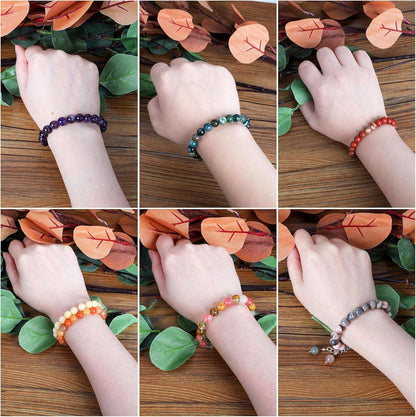 Edelsteinperlen Set 200 Stück 8mm rund Armband Halskette DIY Basteln