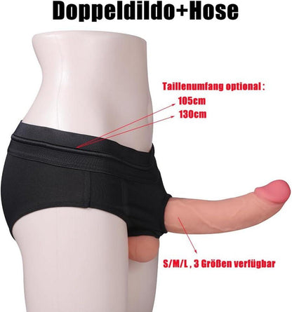 Realistischer Doppeldildo Silikon Strap On Analplug SM Sex