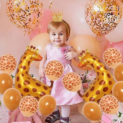 Kindergeburtstag Deko Luftballons Tiere Dschungel Giraffe Folienballon