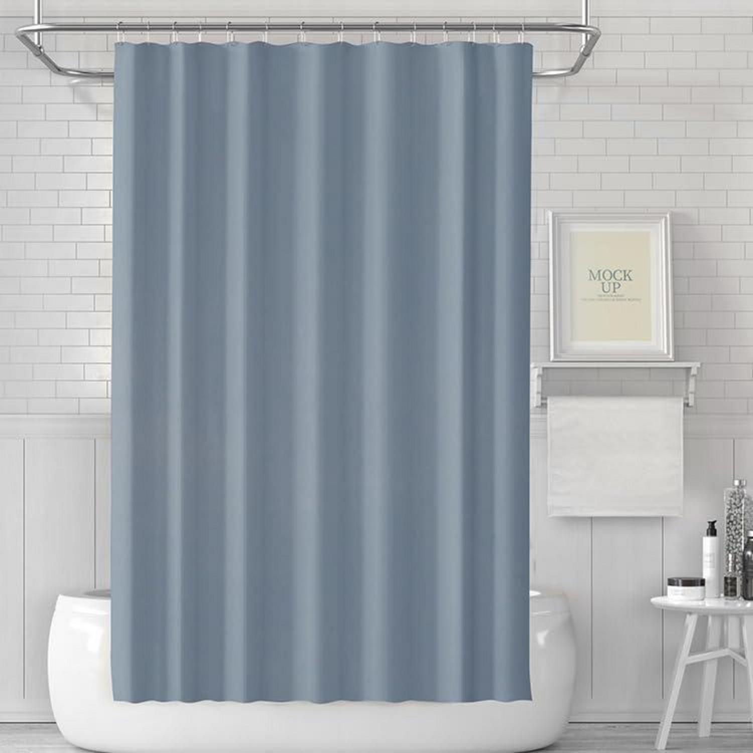 Badevorhang Duschvorhang Anti-schimmel Stoff Wasserdicht Waschbar Blau