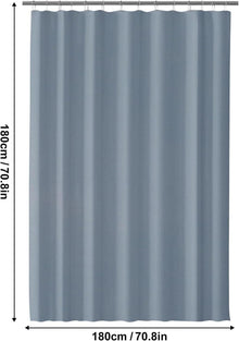 LUKDUNG Badevorhang Blau 180x180 cm Wasserdicht Waschbar mit