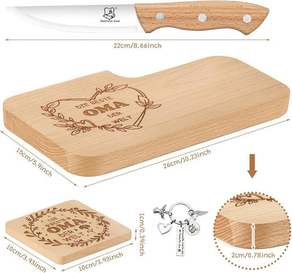 Hzdyopk Frühstücksbrettchen Oma Geschenkset