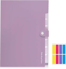 Dokumentenmappe A4 Fächermappe 7 Fächer Ordnungsmappe violett