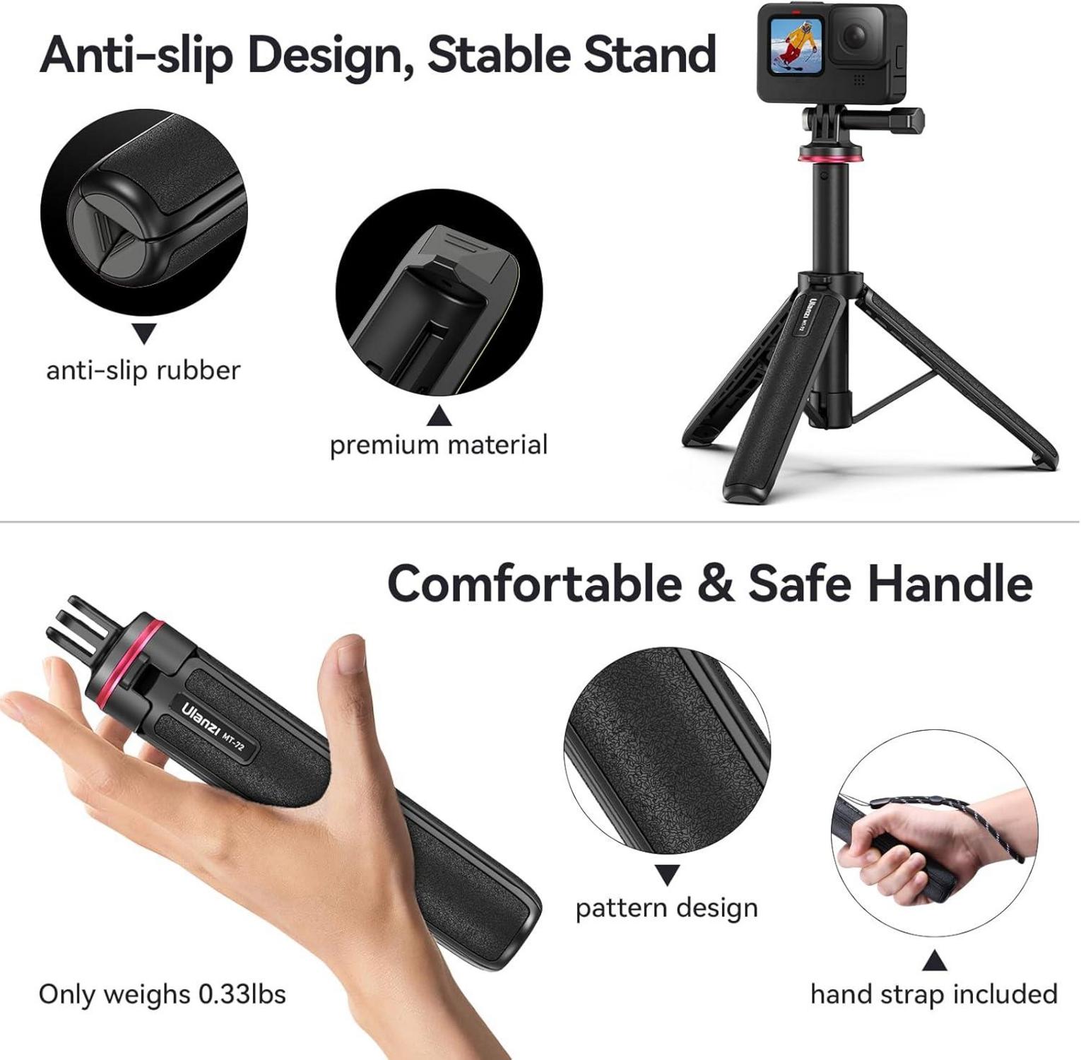 51CM Mini Action Camera Stativ Selfie Stick für Reise Vlog DJI Osmo Akaso