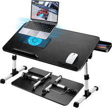 Laptoptisch Bett höhenverstellbar Winkelverstellbar Kühler Black