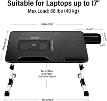 Höhenverstellbarer Laptoptisch mit Kühler und