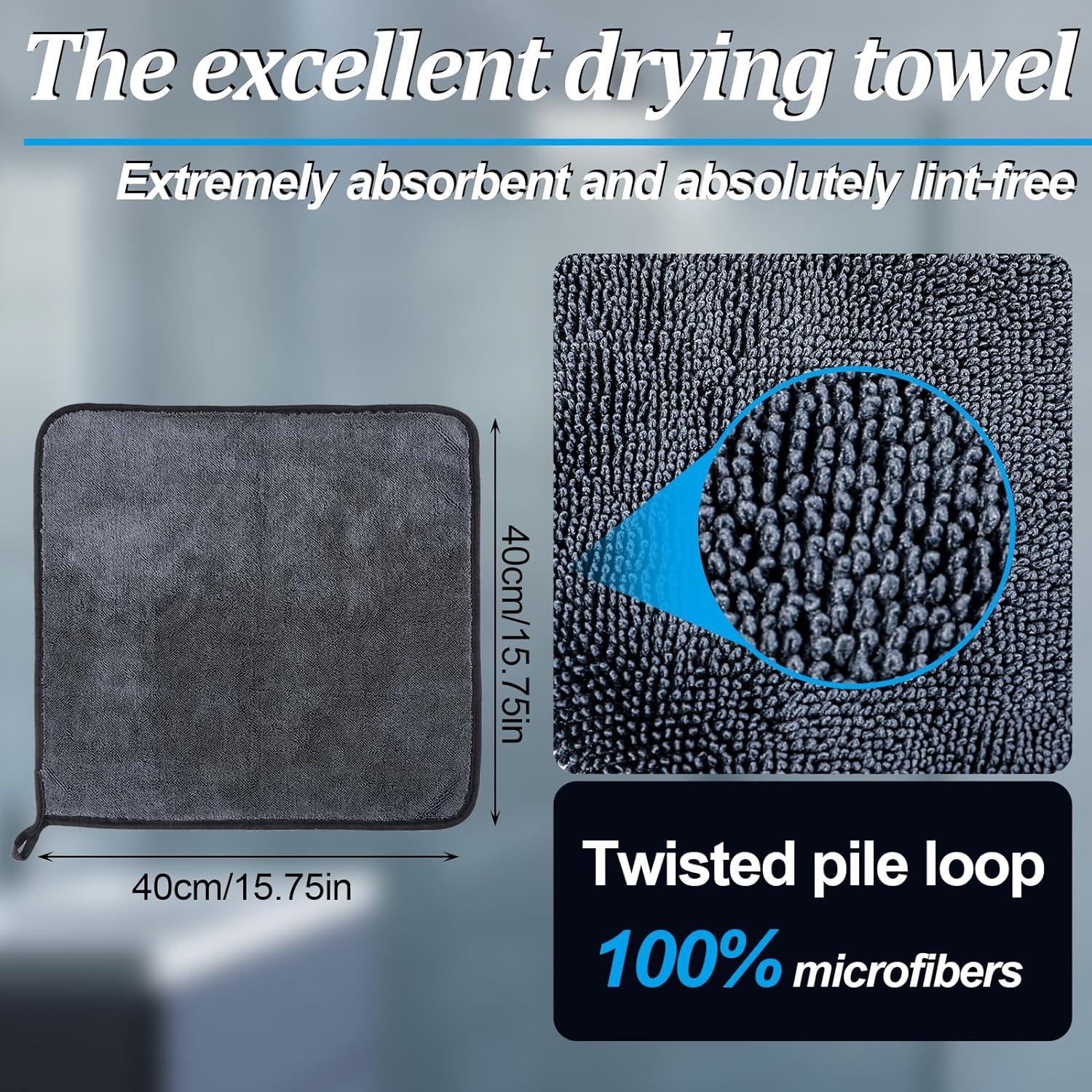 Mikrofasertuch Trockentuch 2 Stück 40 x 40cm Original Shiny Wipes für