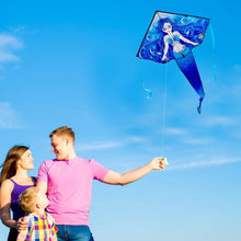 Großer Delta-Flugdrachen-Set für Kinder ab 6 Jahren Blau