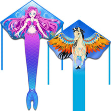 HONBO Delta-Drachen Kinder Meerjungfrauen Pegasus 2er-Pack