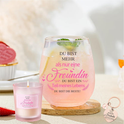 Personalisiertes Weinglas für Freundin - Geschenk für Frauen