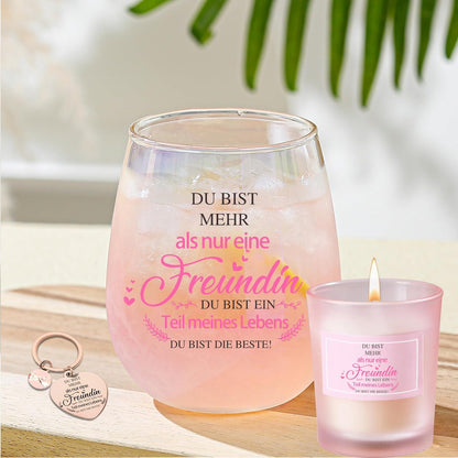 Personalisierte Weingläser Beste Freundin Geschenk 480ml