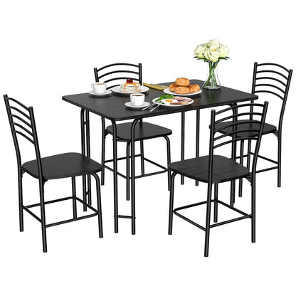 5-teiliges Esstisch Set mit Stühlen – Modern & Stabil