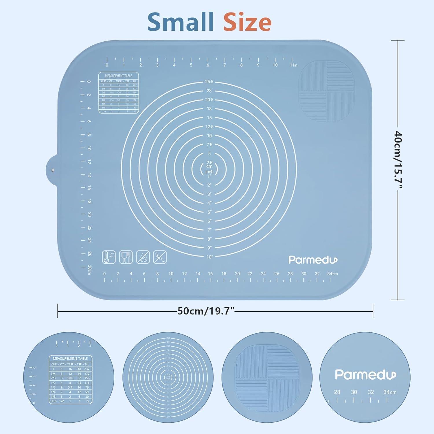 Silikon-Teigunterlage 50x40cm: Antihaft-Knetmatte mit