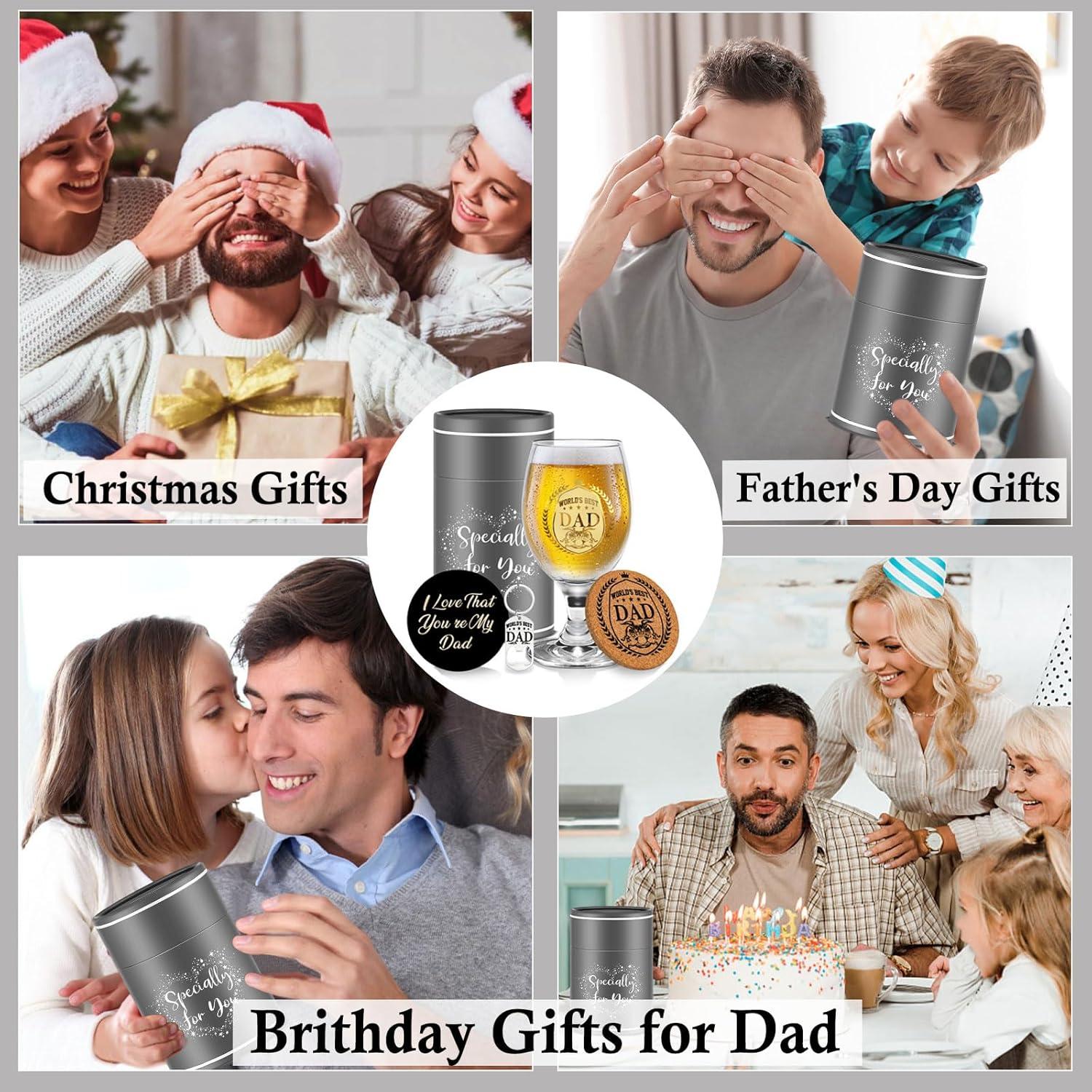 Personalisierte Biergläser für Papa Vater Geburtstag Weihnachten
