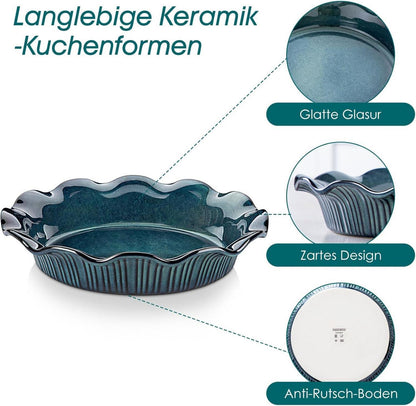 Vancasso STERN Tarteform Steingut 26cm Backform Ofenfest grün