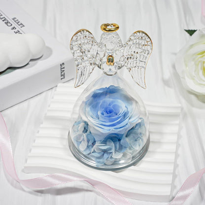 Sunia Ewige Rose Engel Figur Muttertag Geschenk weiß Blau