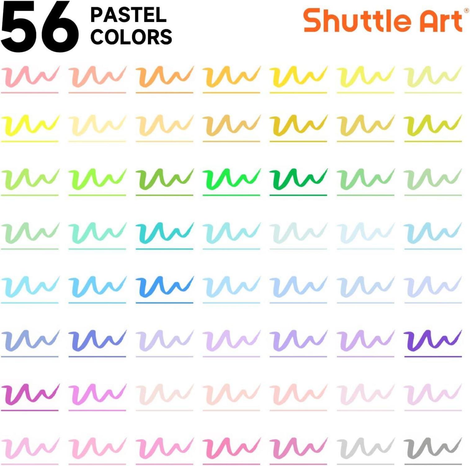 56er Pastell Brush Pen Set für Kinder und Erwachsene