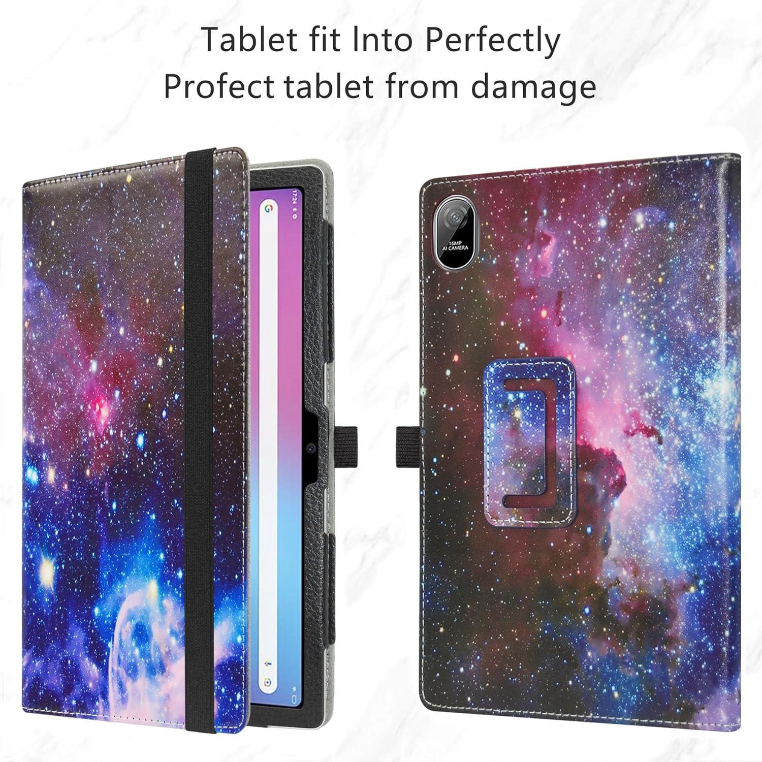 LiuShan Tablet Hülle Blackview Tab 11 WiFi OSCAL Pad15 Folding PU Leder Tasche Case Ständer 10.36 Zoll