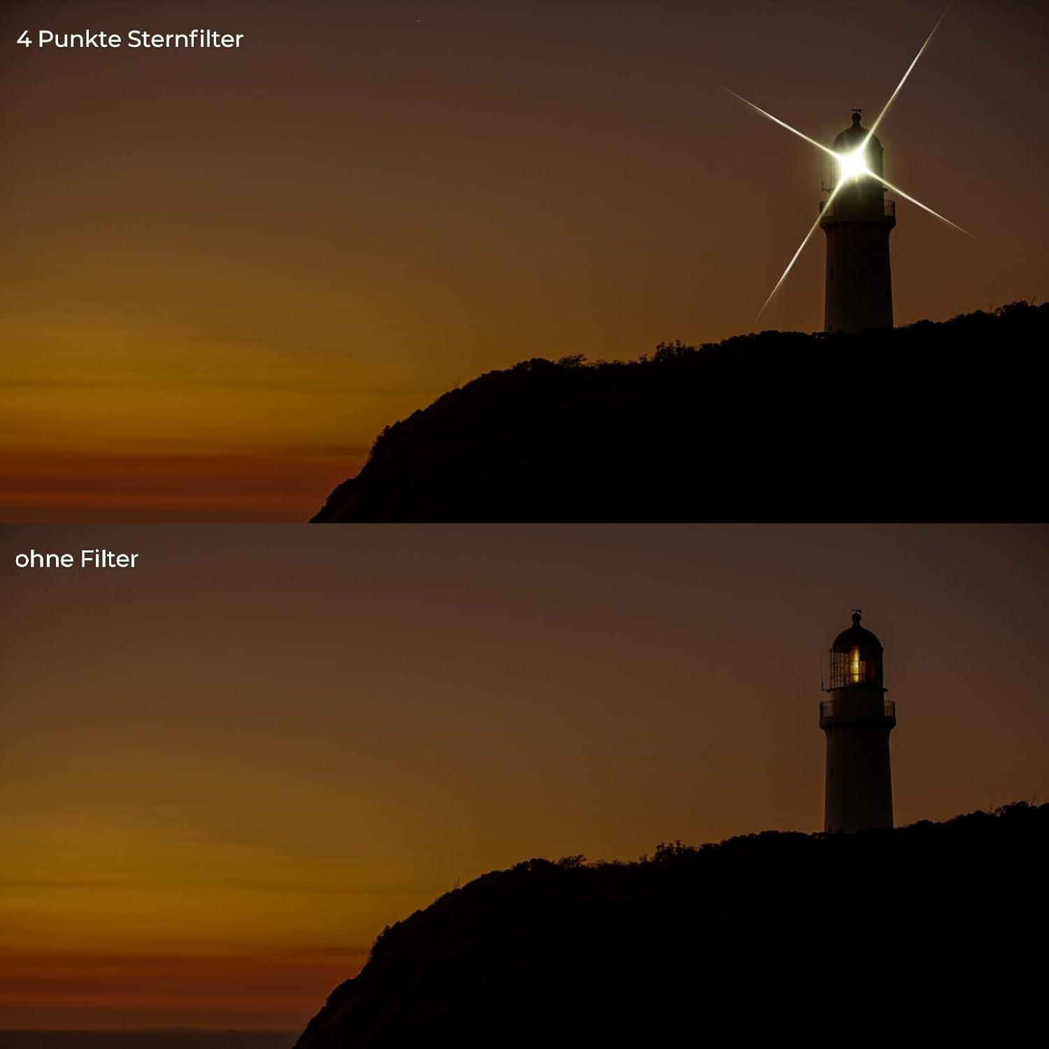 58mm Variabler Sternfilter für individuelle Starlight-Effekte